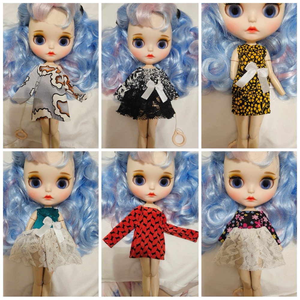 6 outfits for Blythe doll